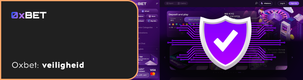 Veiligheid is een belangrijk aspect bij het kiezen van een bepaald online casino met cryptocurrency, en 0x.BET zal in dit geval niet teleurstellen