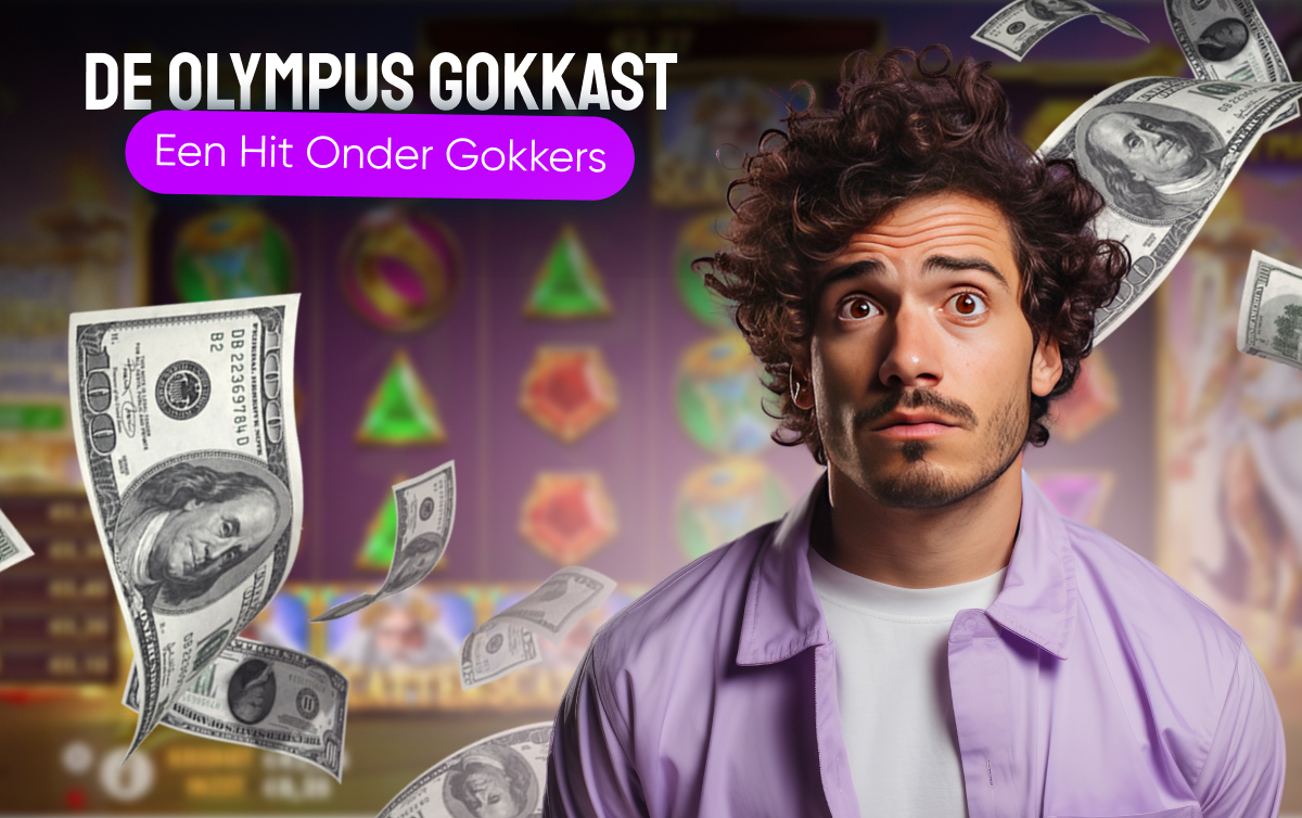 De Olympus gokautomaat met de slogan "Een Hit Onder Gokkers" in een levendige en aantrekkelijke stijl.